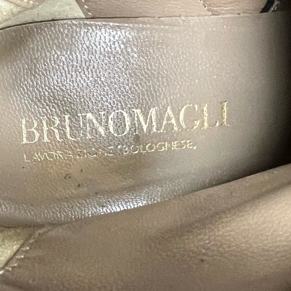 Bruno Magli Leather Wedge Ankle Booties Black with Patent Leather Trim Size EU37 - Picture 14 of 14